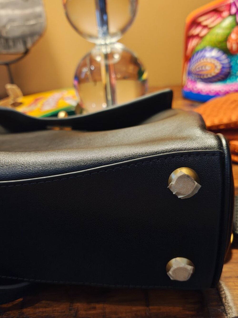 Balenciaga Women's Rodeo HandBag in Black,Smooth Calfskin Aged-Gold Hardware - Picture 11 of 16